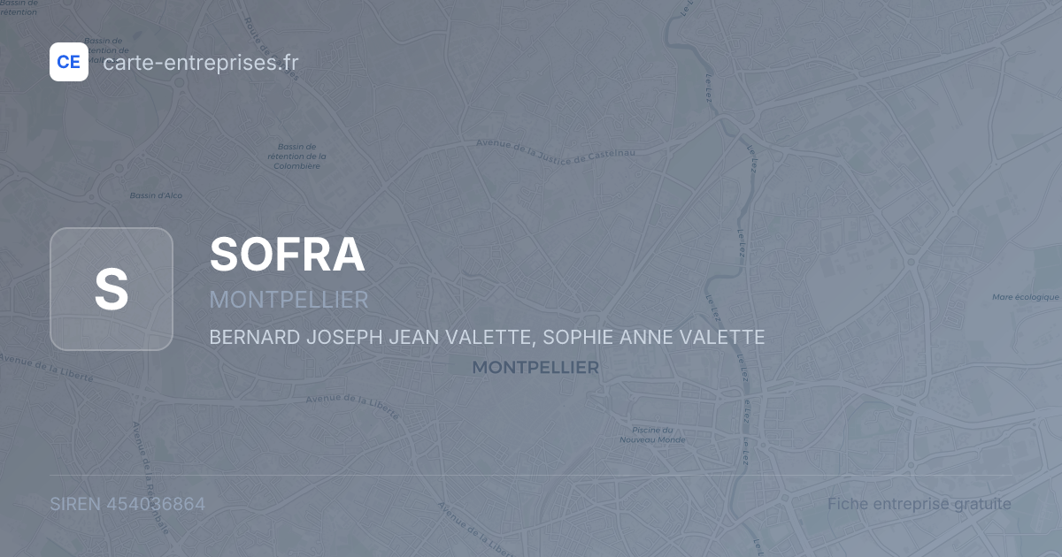 SOFRA — 454036864 — fiche entreprise