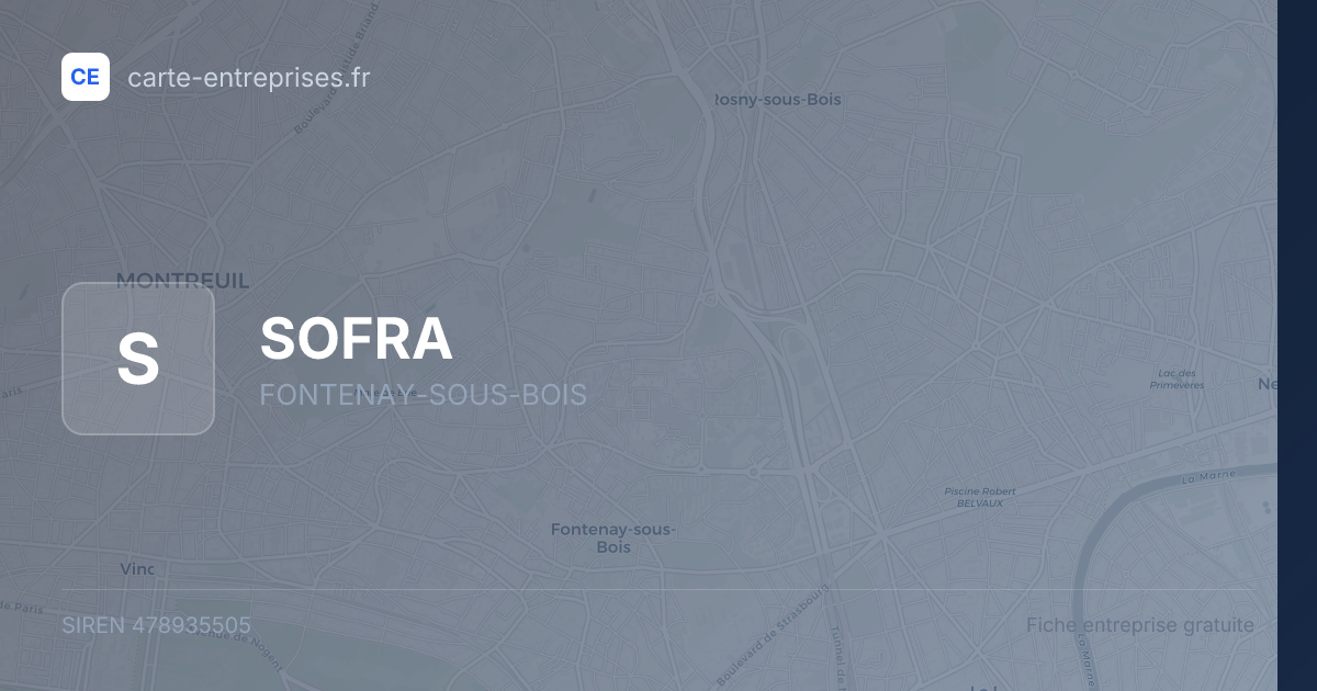 SOFRA — 478935505 — fiche entreprise