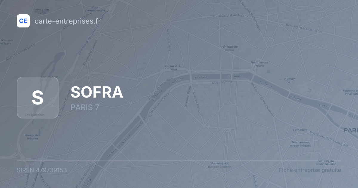 SOFRA — 479739153 — fiche entreprise