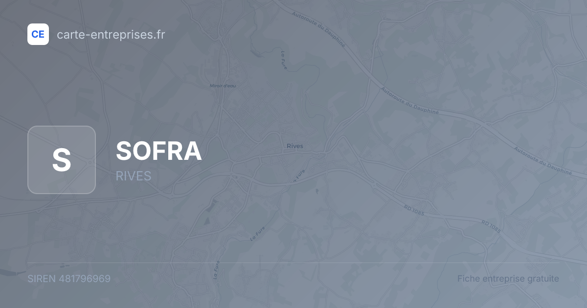SOFRA — 481796969 — fiche entreprise
