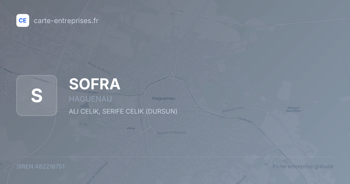 SOFRA — 482216751 — fiche entreprise