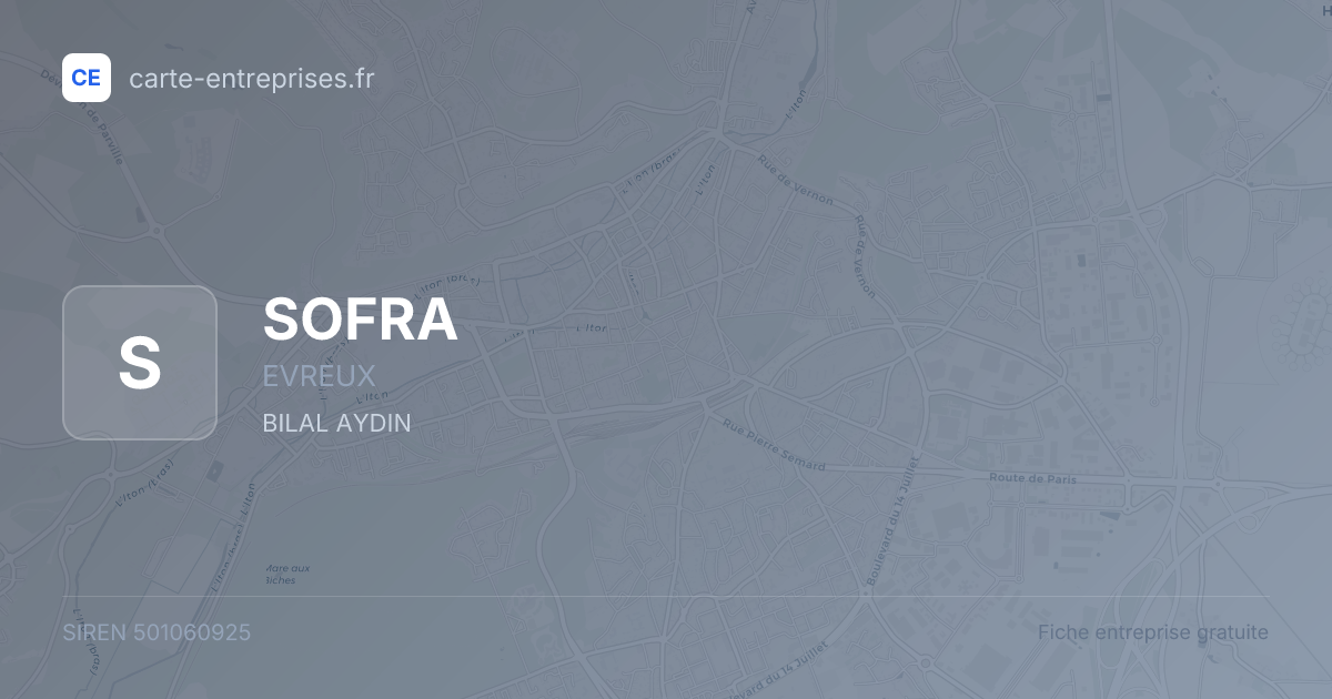 SOFRA — 501060925 — fiche entreprise