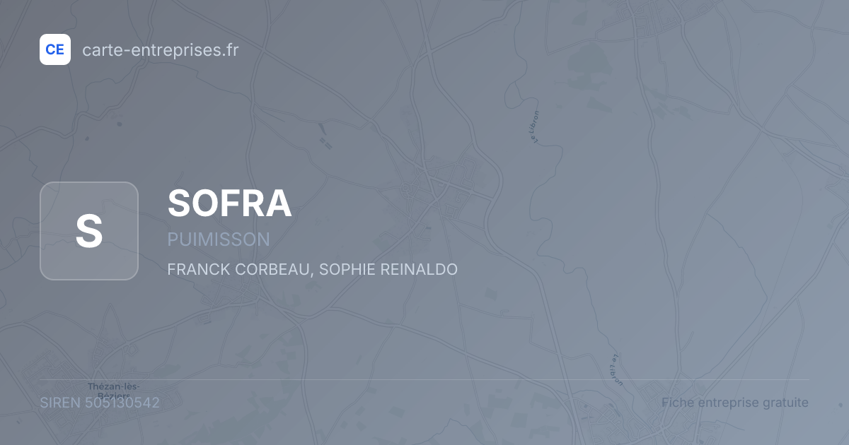 SOFRA — 505130542 — fiche entreprise