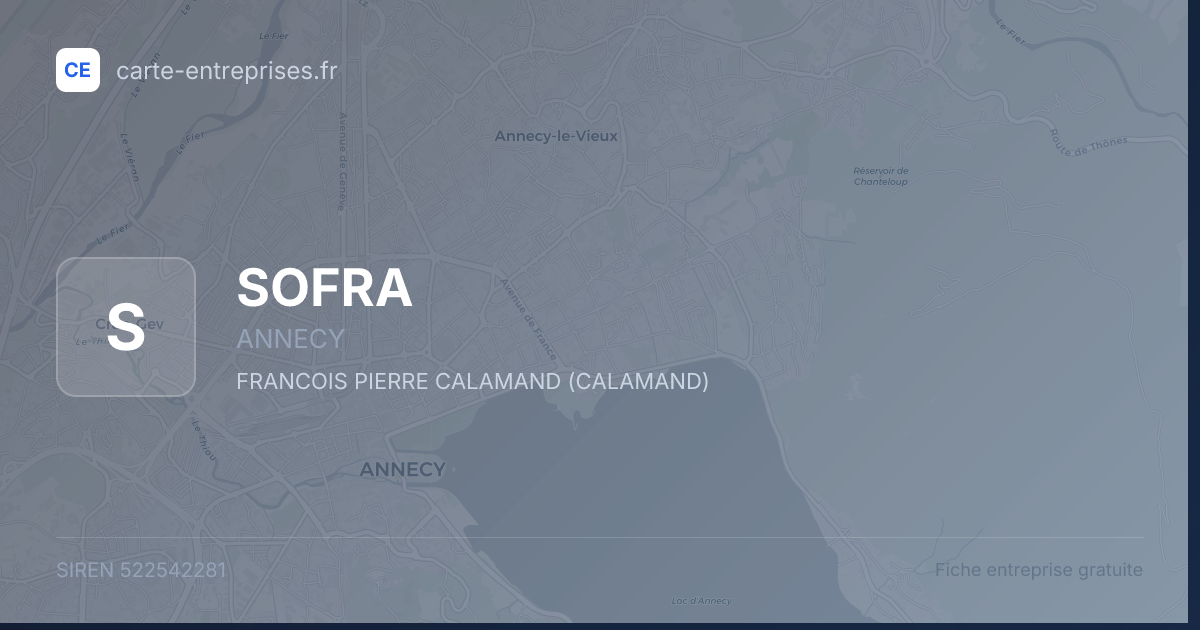 SOFRA — 522542281 — fiche entreprise