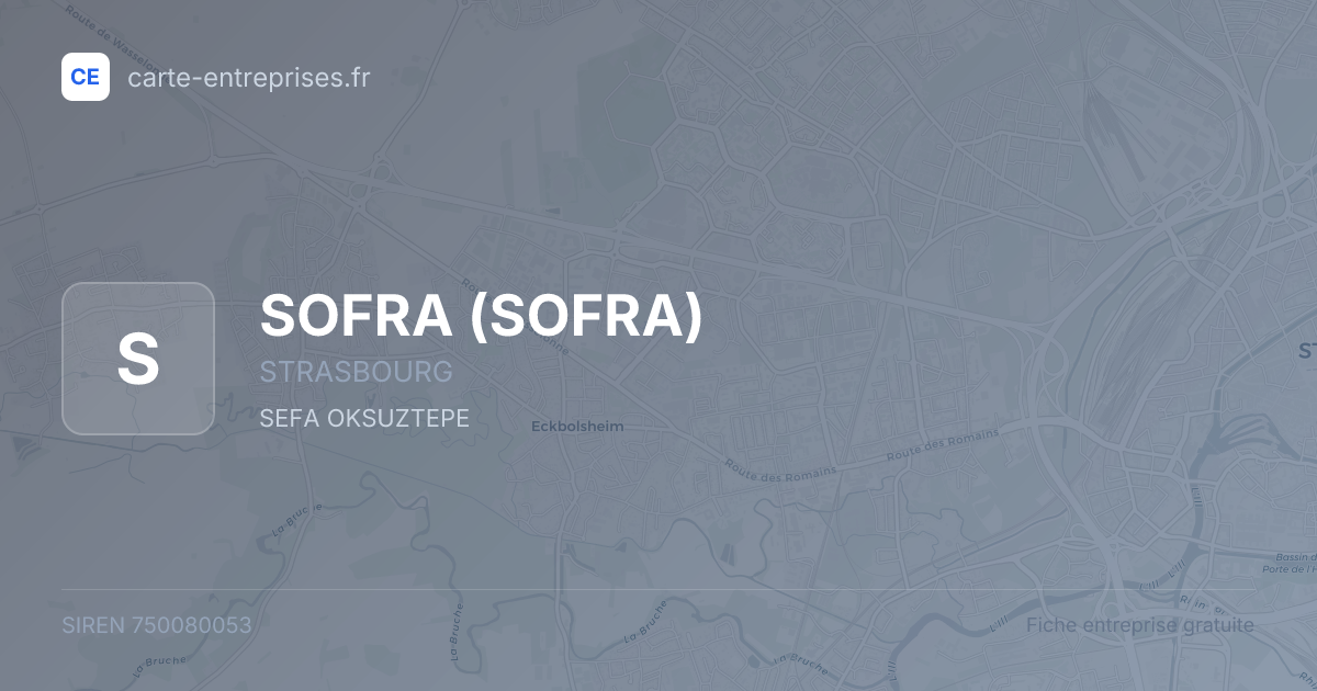SOFRA — 750080053 — fiche entreprise