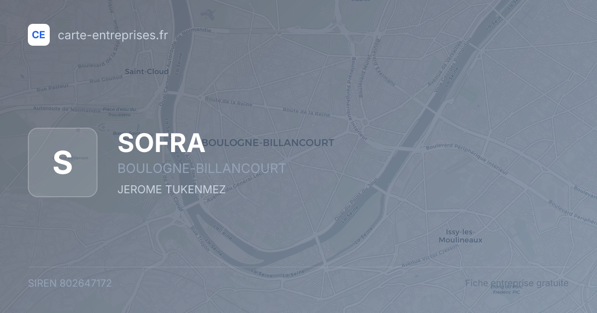 SOFRA — 802647172 — fiche entreprise