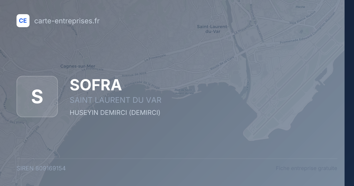 SOFRA — 809169154 — fiche entreprise