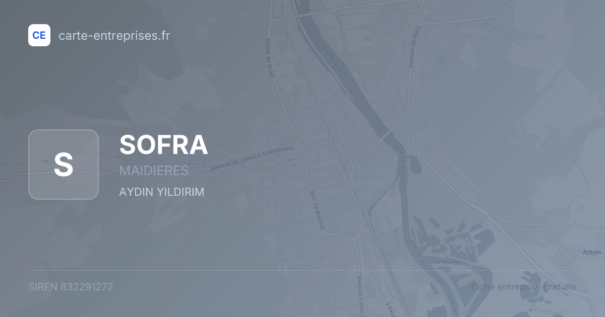 SOFRA — 832291272 — fiche entreprise