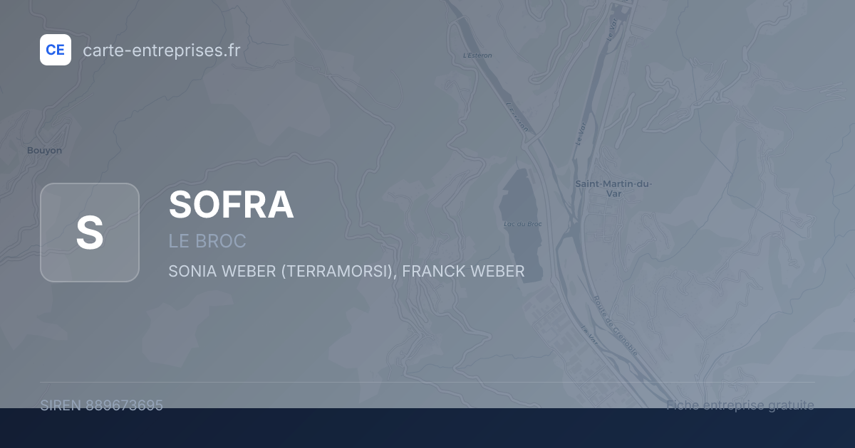 SOFRA — 889673695 — fiche entreprise