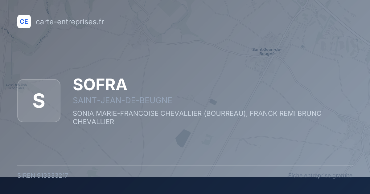 SOFRA — 913333217 — fiche entreprise