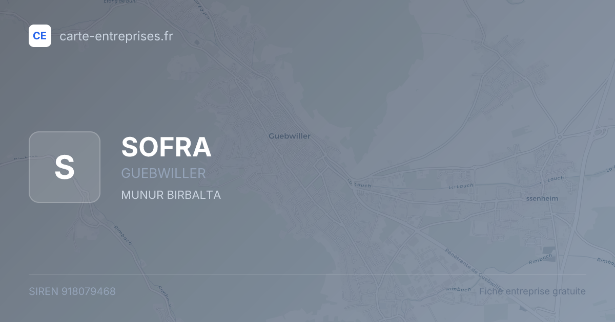 SOFRA — 918079468 — fiche entreprise