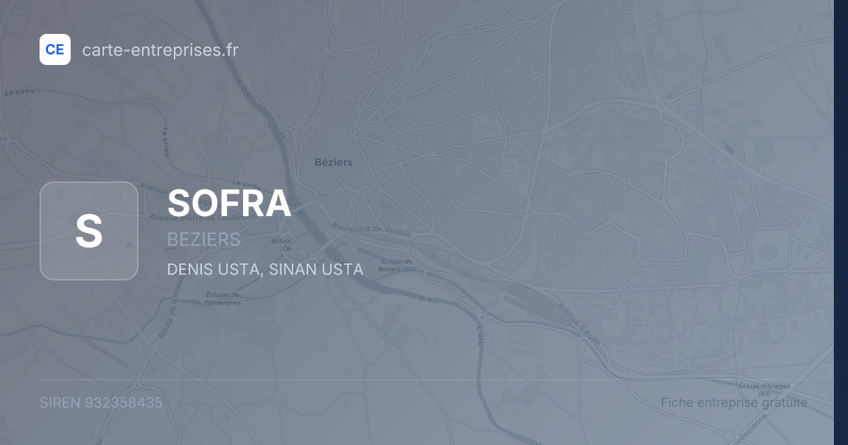 SOFRA — 932358435 — fiche entreprise