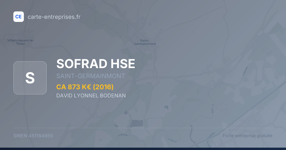 SOFRAD HSE — 451184956 — fiche entreprise