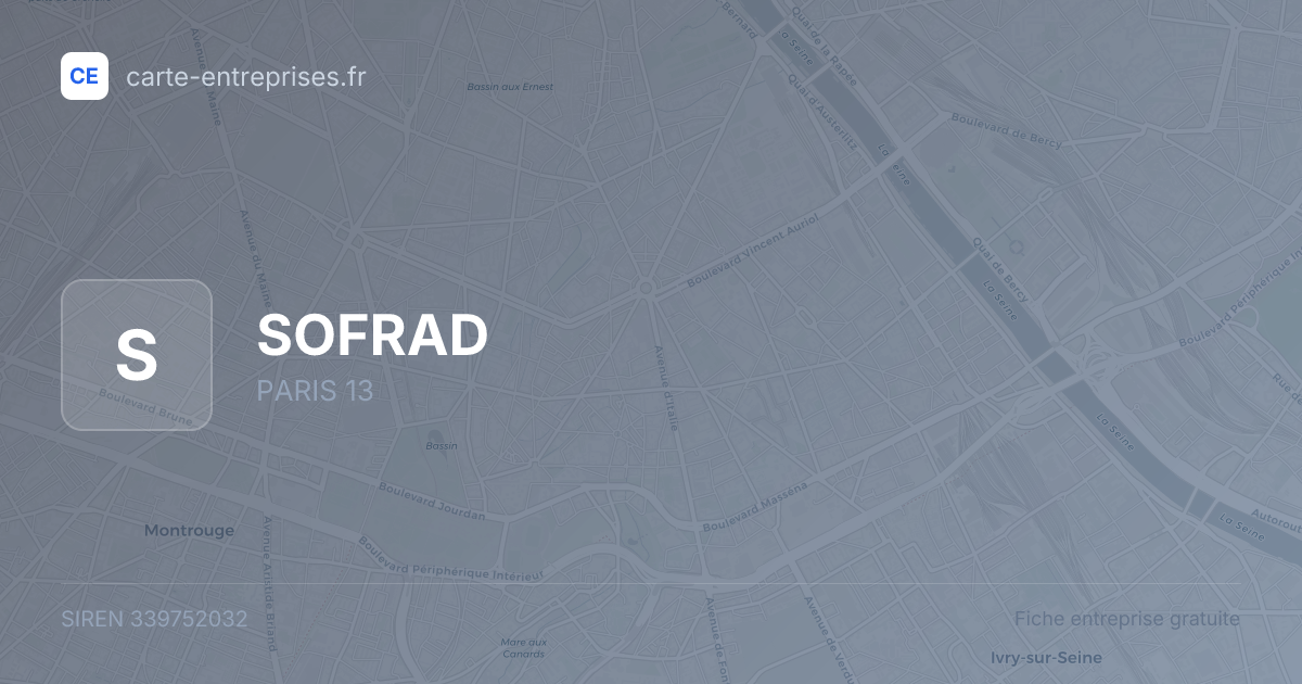 SOFRAD — 339752032 — fiche entreprise