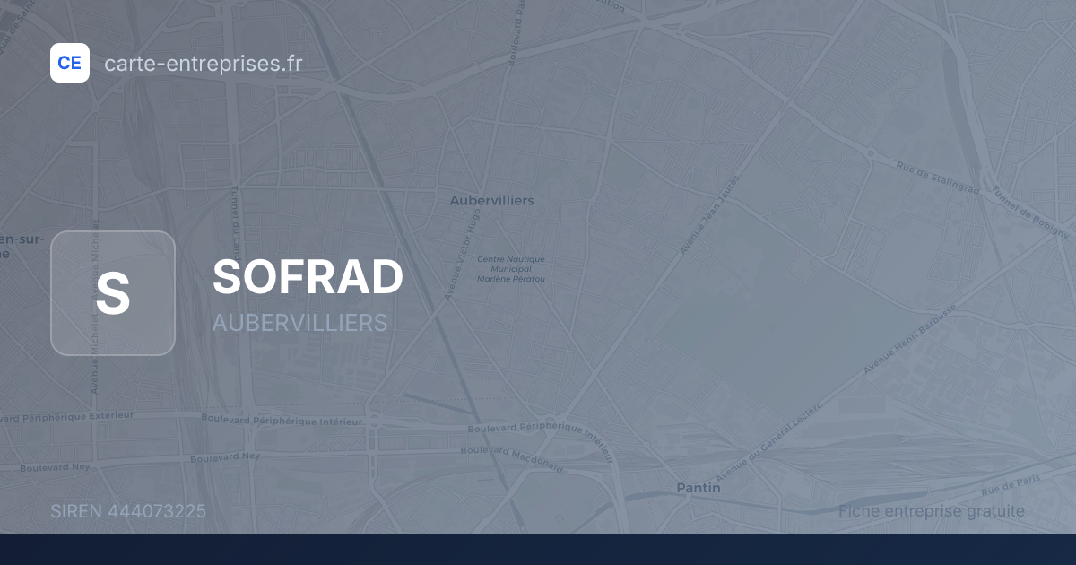 SOFRAD — 444073225 — fiche entreprise