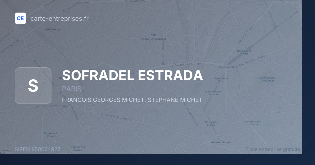 SOFRADEL ESTRADA — 950024927 — fiche entreprise