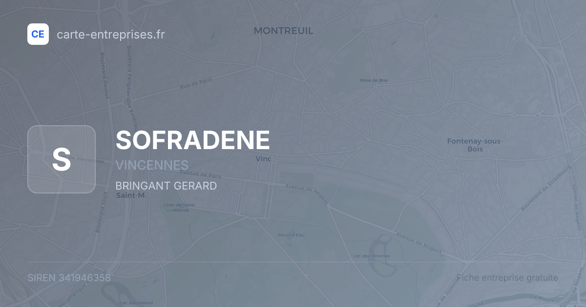 SOFRADENE — 341946358 — fiche entreprise