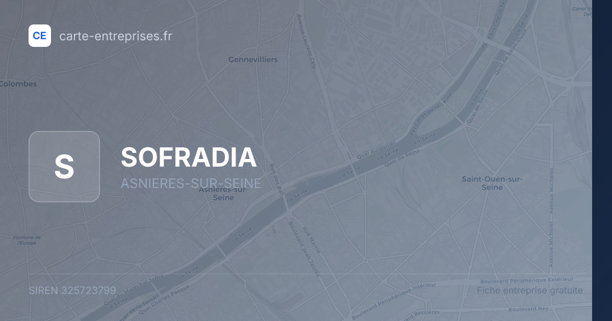 SOFRADIA — 325723799 — fiche entreprise
