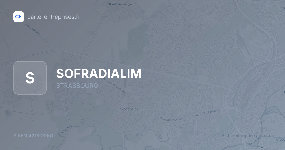SOFRADIALIM — 421808601 — fiche entreprise