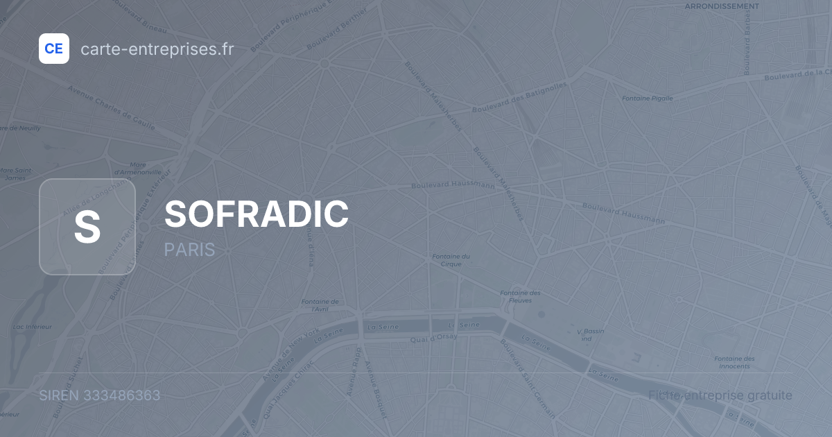 SOFRADIC — 333486363 — fiche entreprise