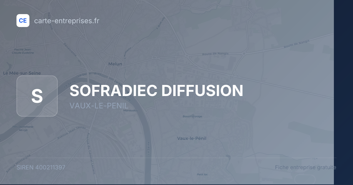 SOFRADIEC DIFFUSION — 400211397 — fiche entreprise