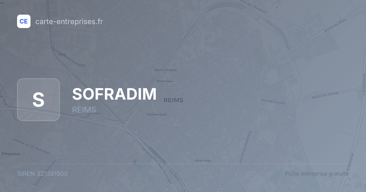 SOFRADIM — 321391500 — fiche entreprise