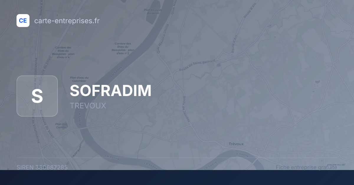 SOFRADIM — 380687285 — fiche entreprise