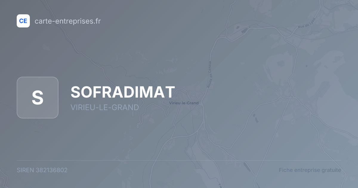 SOFRADIMAT — 382136802 — fiche entreprise