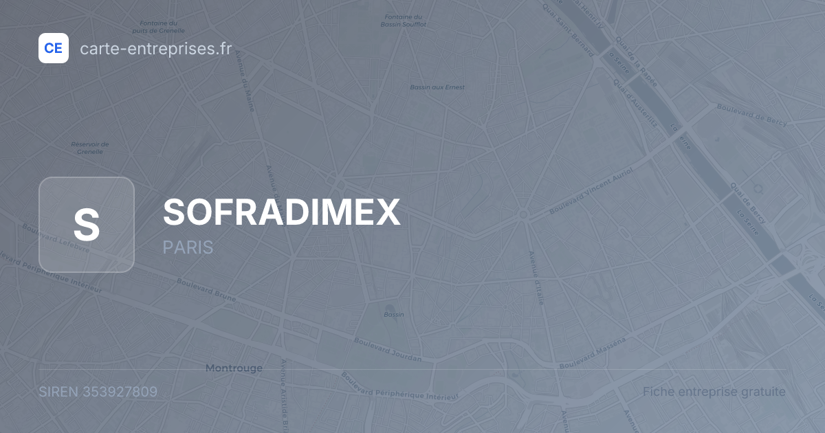SOFRADIMEX — 353927809 — fiche entreprise