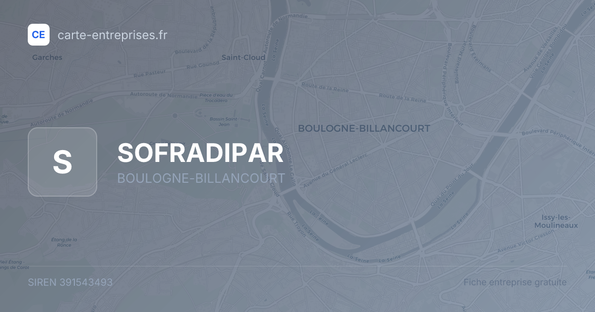 SOFRADIPAR — 391543493 — fiche entreprise