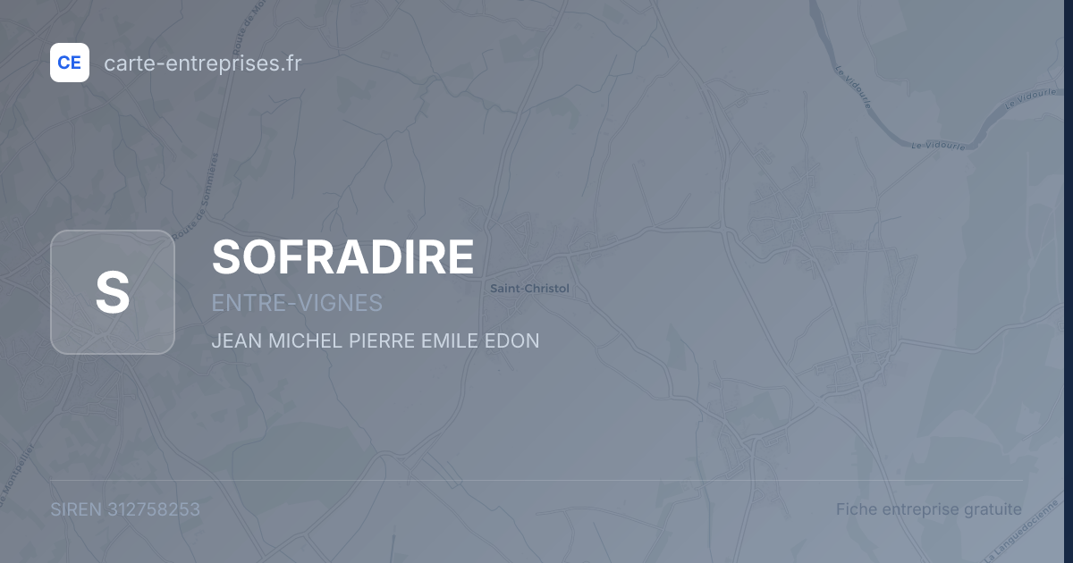 SOFRADIRE — 312758253 — fiche entreprise