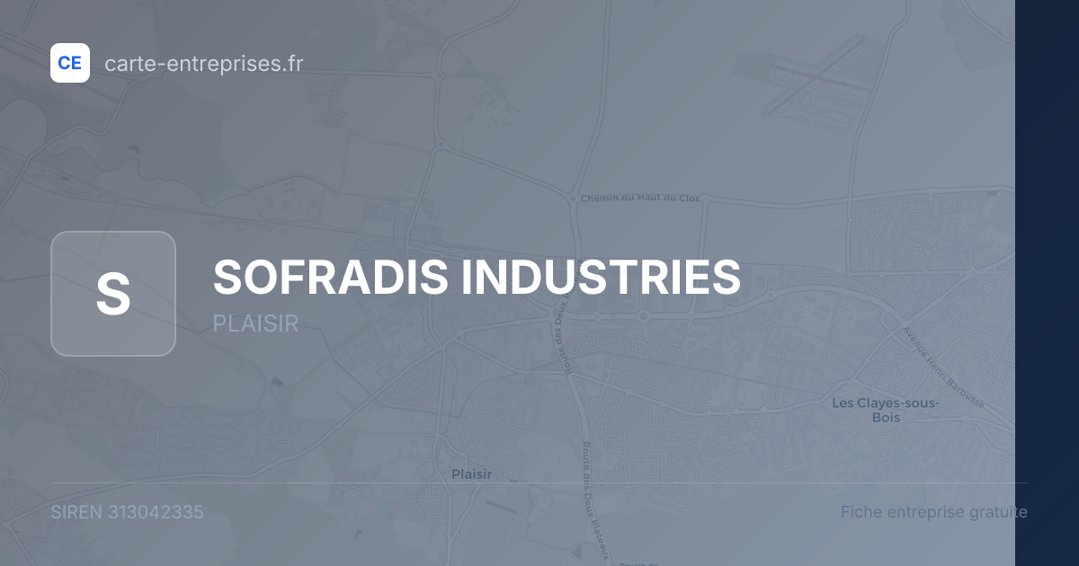 SOFRADIS INDUSTRIES — 313042335 — fiche entreprise
