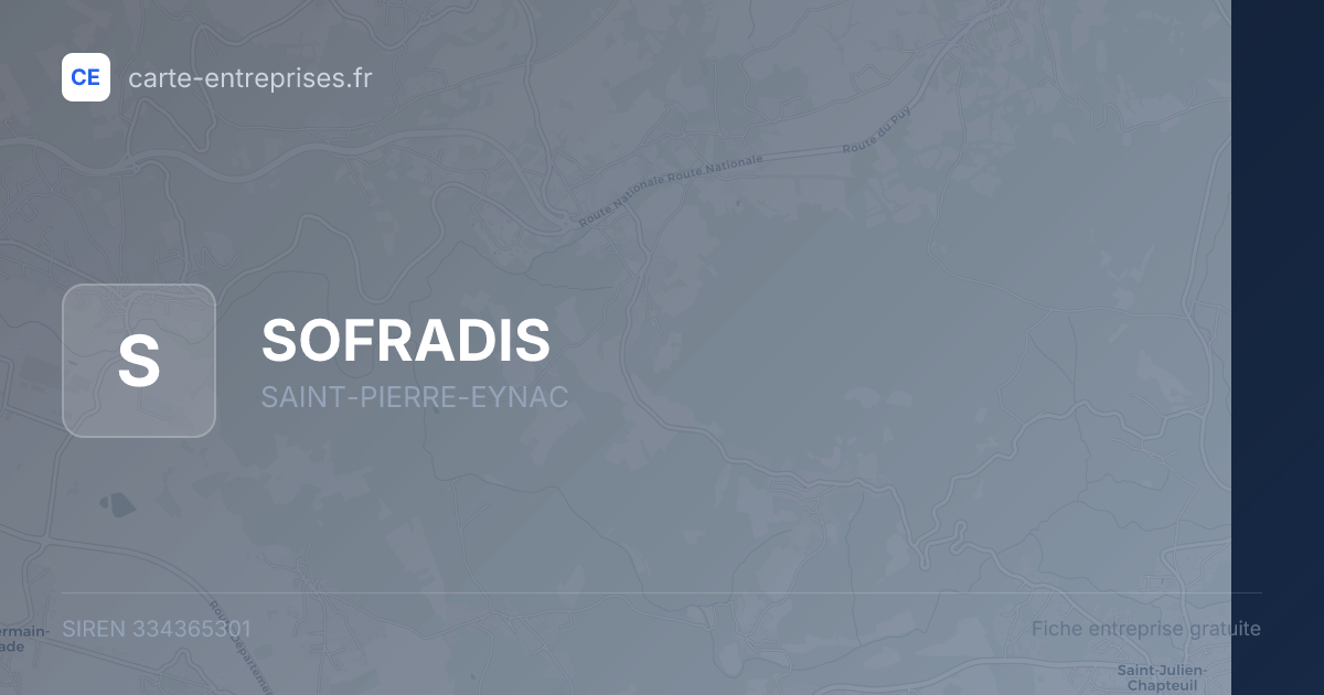 SOFRADIS — 334365301 — fiche entreprise