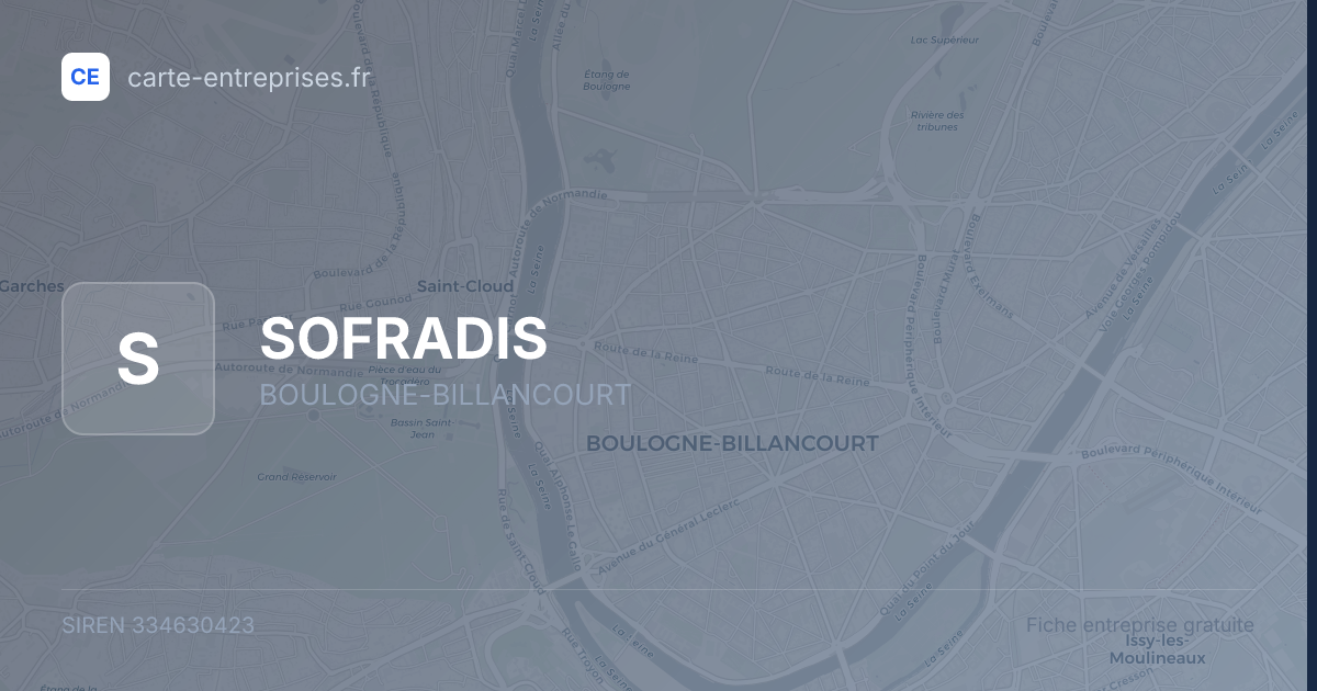 SOFRADIS — 334630423 — fiche entreprise