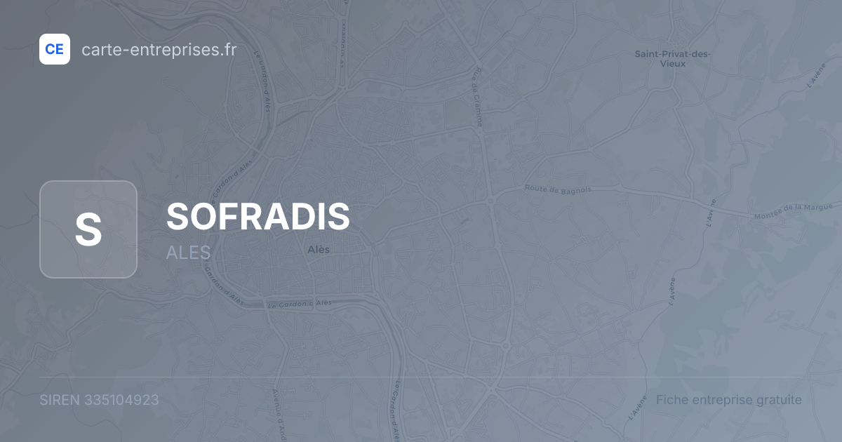 SOFRADIS — 335104923 — fiche entreprise