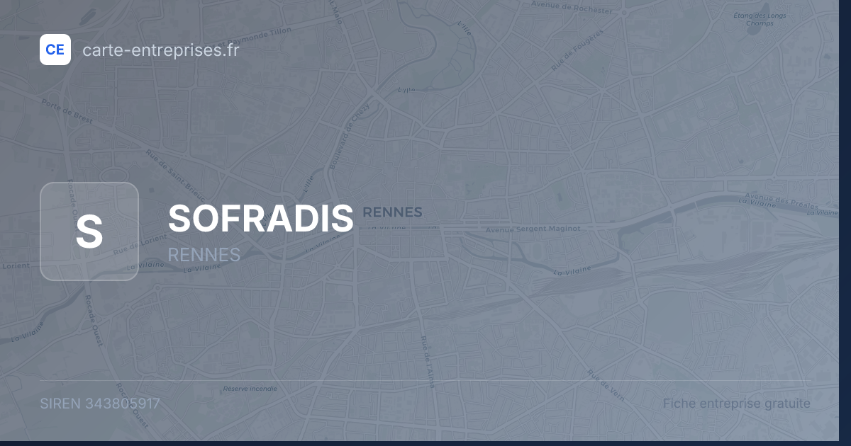 SOFRADIS — 343805917 — fiche entreprise