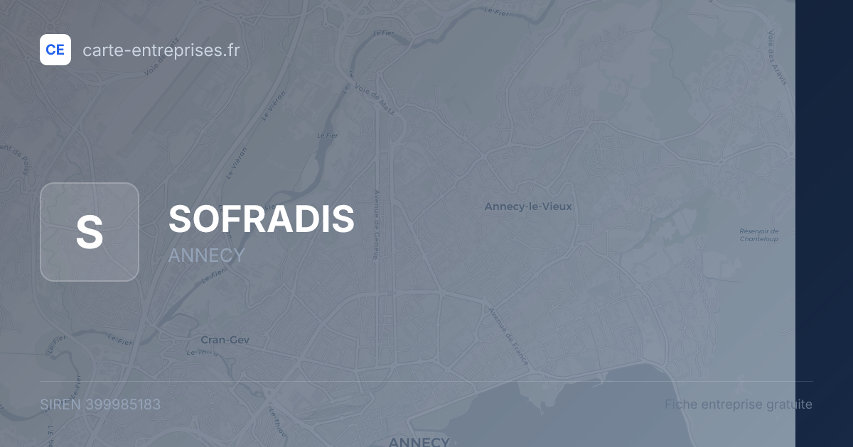 SOFRADIS — 399985183 — fiche entreprise