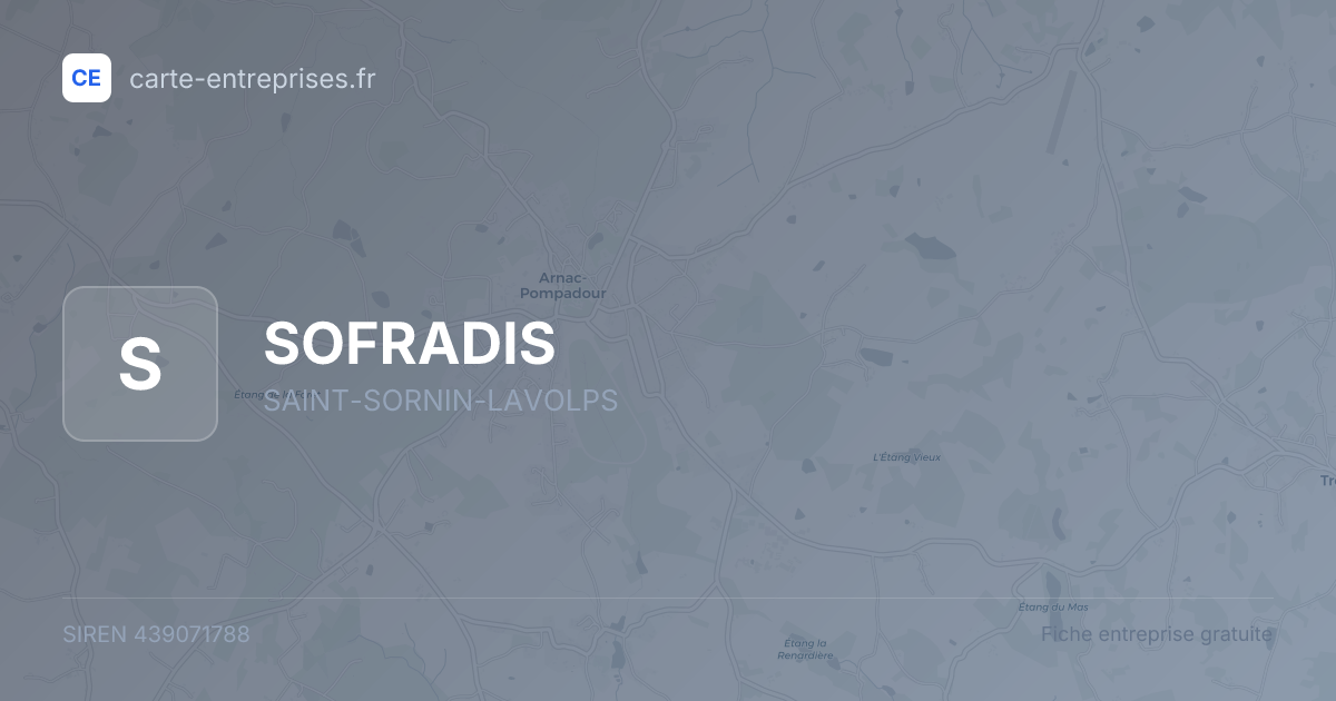 SOFRADIS — 439071788 — fiche entreprise