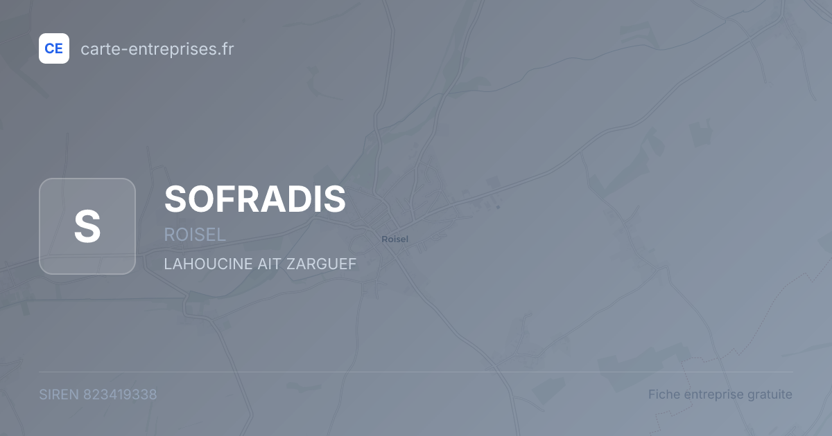 SOFRADIS — 823419338 — fiche entreprise