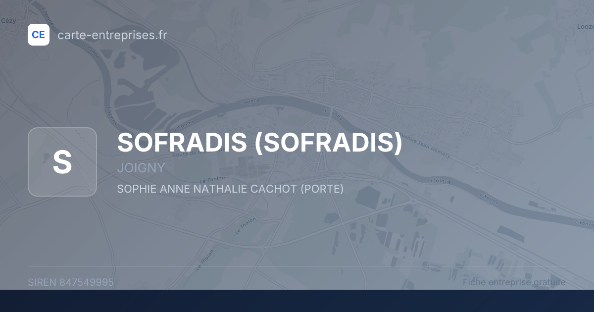 SOFRADIS — 847549995 — fiche entreprise