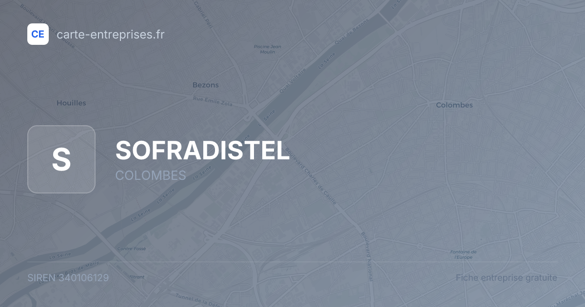 SOFRADISTEL — 340106129 — fiche entreprise