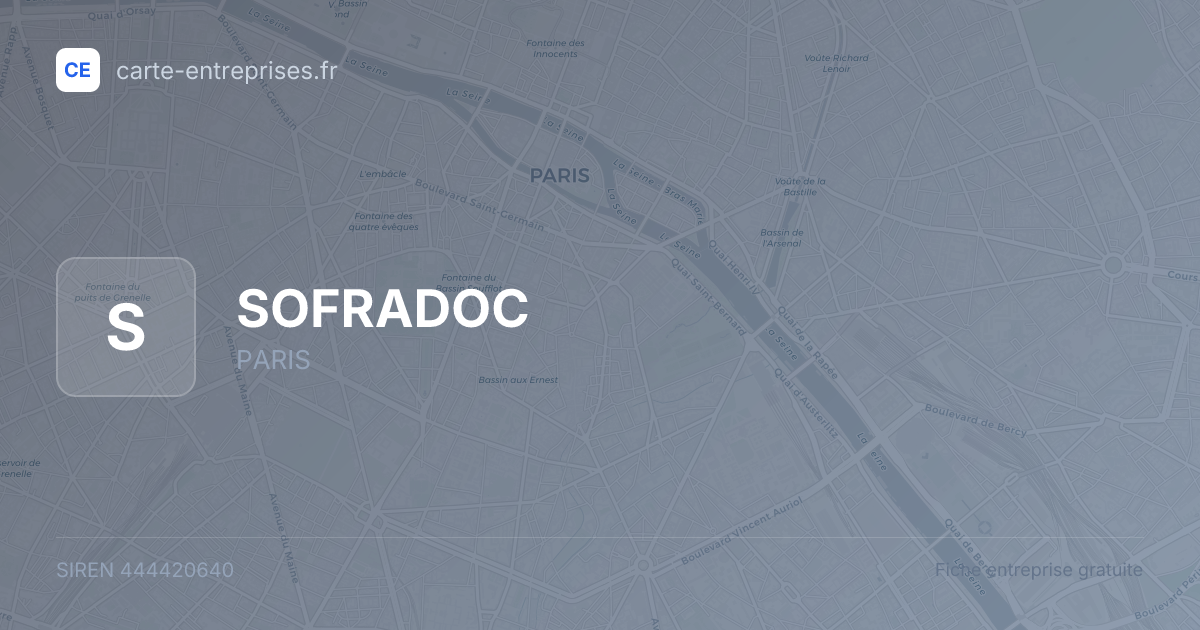 SOFRADOC — 444420640 — fiche entreprise