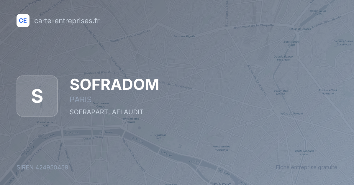 SOFRADOM — 424950459 — fiche entreprise