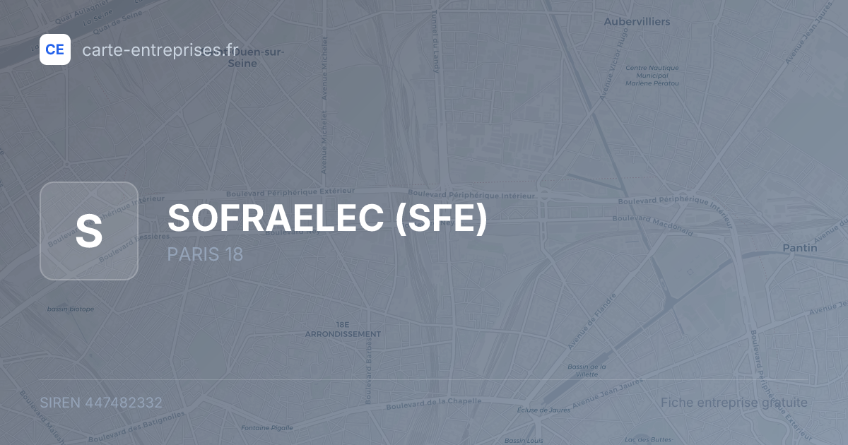 SOFRAELEC (SFE) — 447482332 — fiche entreprise