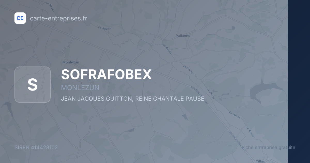 SOFRAFOBEX — 414428102 — fiche entreprise