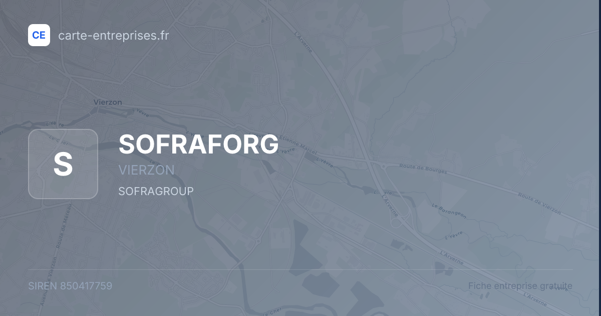 SOFRAFORG — 850417759 — fiche entreprise