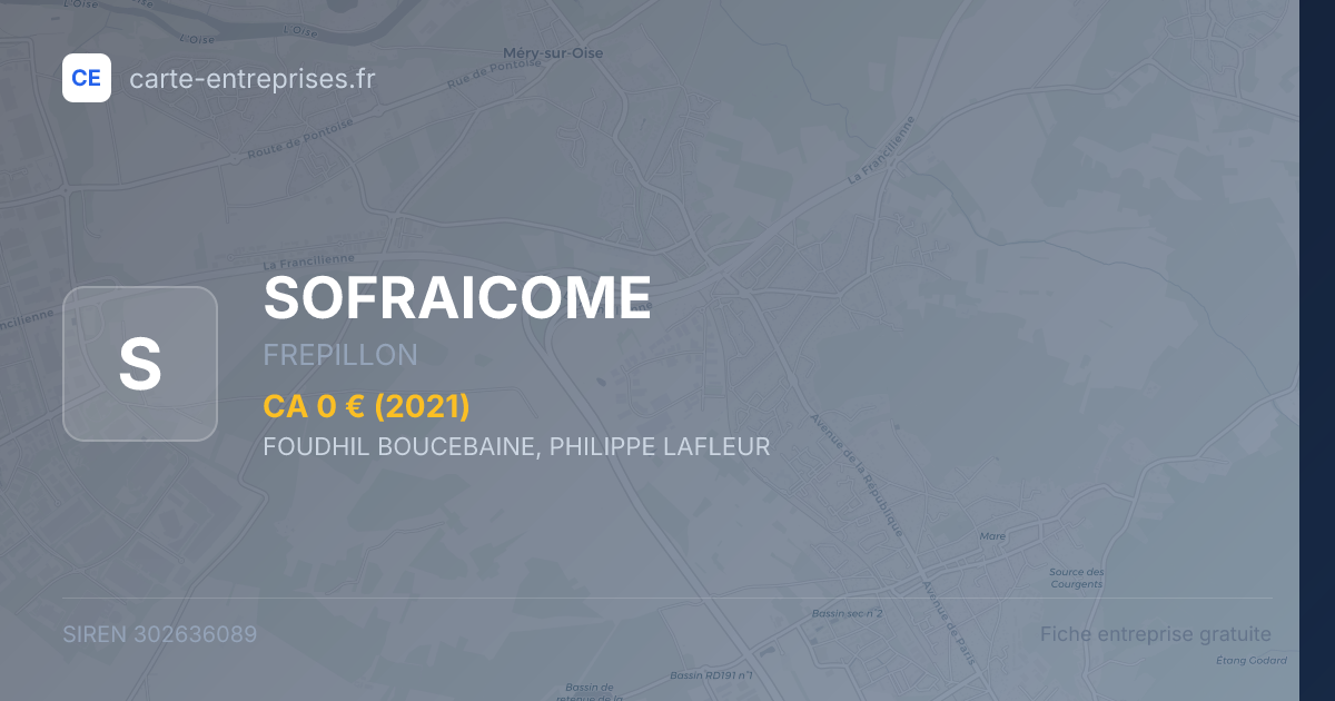 SOFRAICOME — 302636089 — fiche entreprise