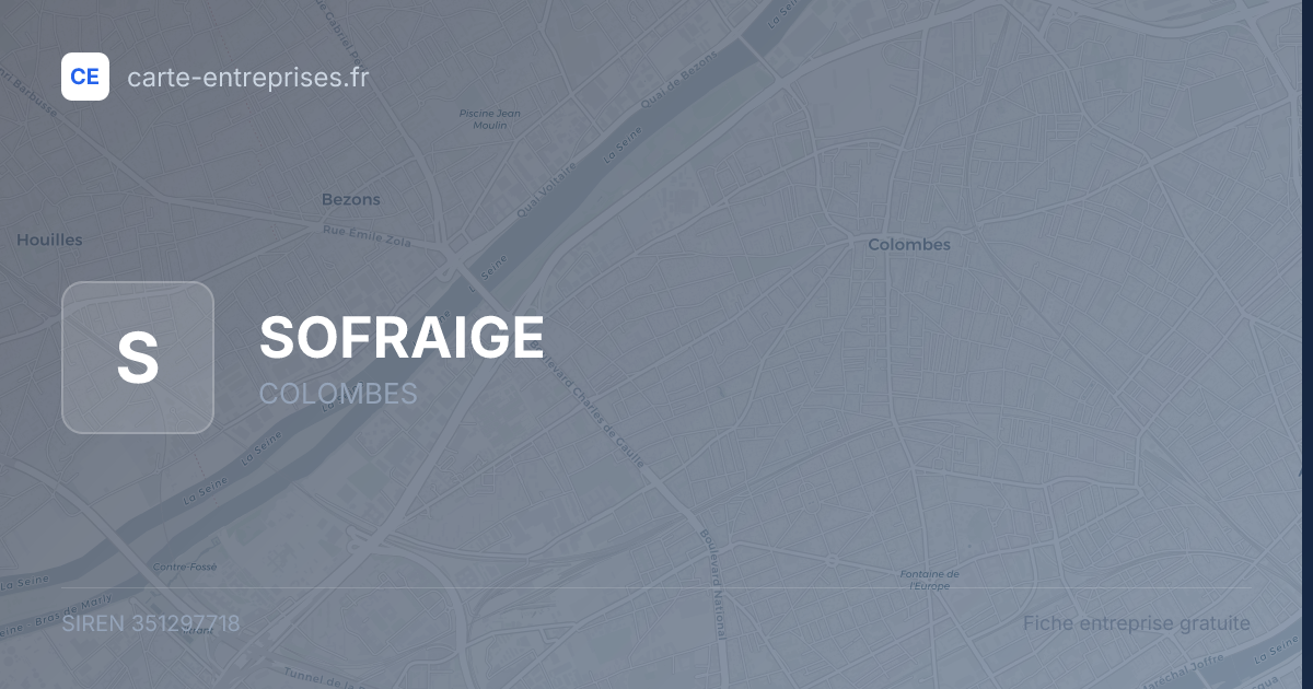 SOFRAIGE — 351297718 — fiche entreprise
