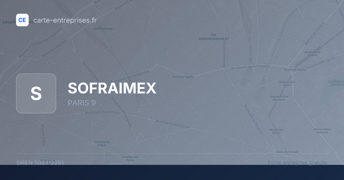 SOFRAIMEX — 508412251 — fiche entreprise