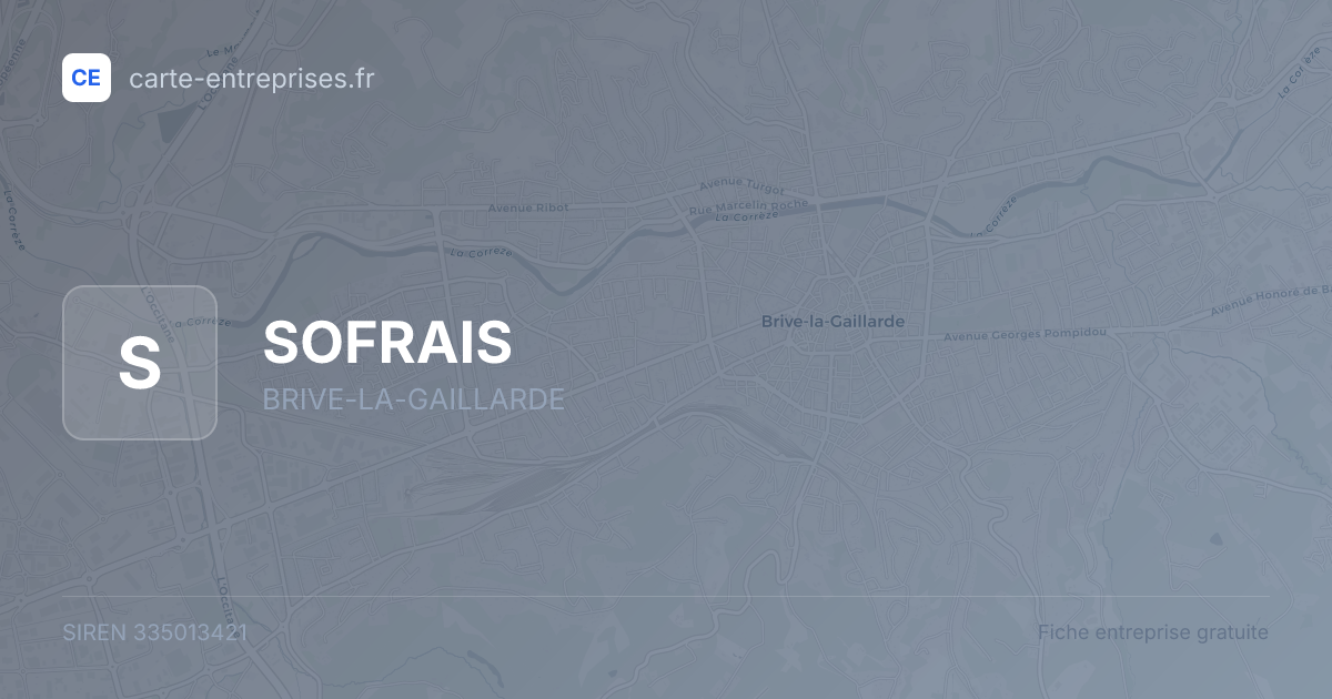 SOFRAIS — 335013421 — fiche entreprise